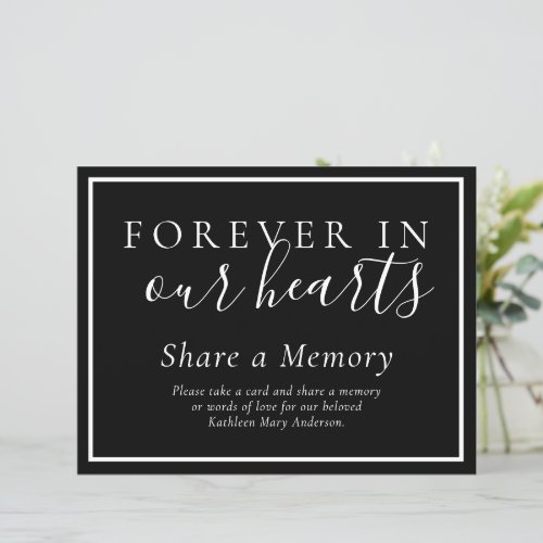 BUDGET Share a Memory Table Sign