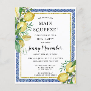Budget She Found Her Main Squeeze Lemon Invitation