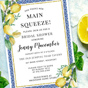 Budget She Found Her Main Squeeze Lemon Invitation