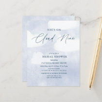 Budget She is on Cloud Nine Bridal Shower Invite