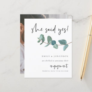 Budget She Said Yes Photo Eucalyptus Engagement