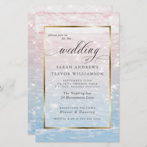 Budget Shimmering Waters Pink Beach Wedding