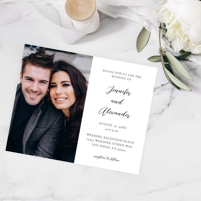 Budget Side Photo Mod Elegant Calligraphy Wedding Flyer (Creator Uploaded)