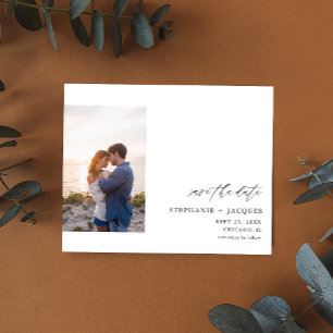 Budget Side V Photo Modern Save the Date Flyer