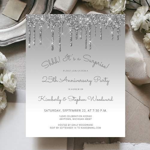 Budget Silver 25th Anniversary Surprise Party