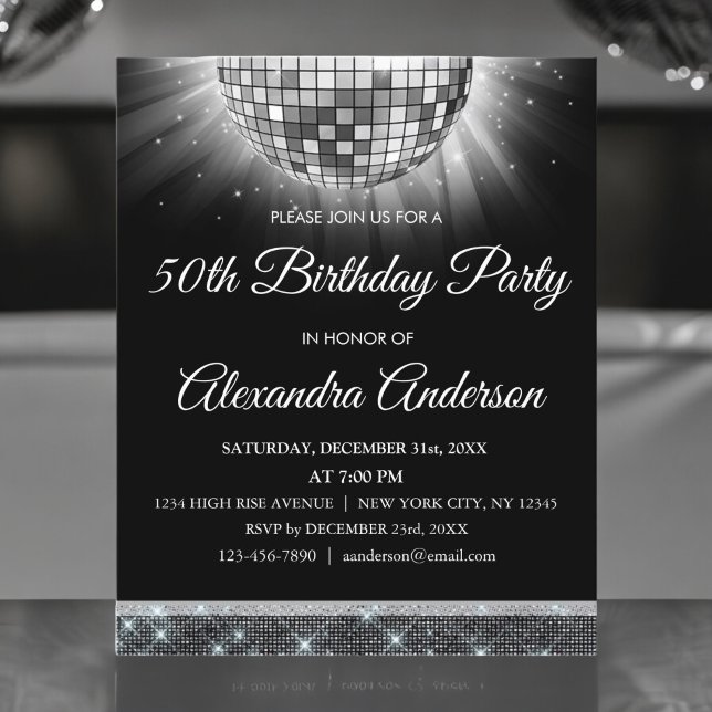 Budget Silver 50th Birthday Silver Disco Ball (Creator Uploaded)