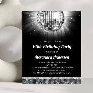 Budget Silver 60th Birthday Party 70's Disco Ball