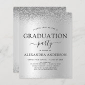 Budget Silver Black 2023 Graduation Party Glitter (Front/Back)