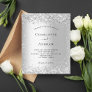 Budget silver glitter sparkles wedding invitation