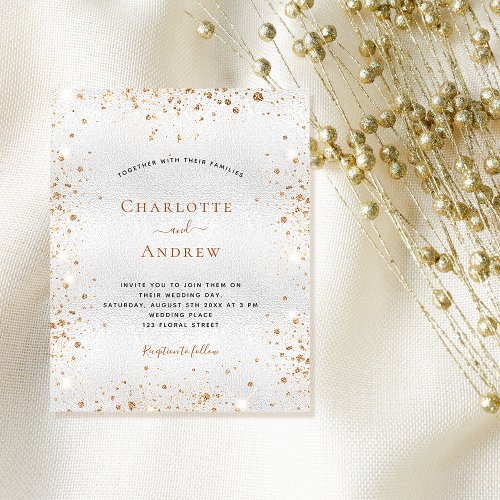 Budget silver gold glitter dust metal wedding