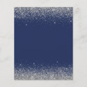 Budget Silver Navy Blue Any Age Birthday Glitter (Back)