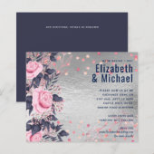 BUDGET Silver Rosegold Navy Pink Metallic Wedding (Front/Back)