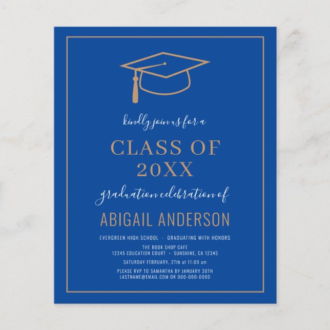 Budget Simple 2023 Graduation Photo Invitation (Front)