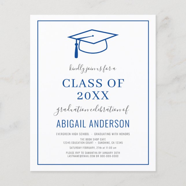 Budget Simple 2023 Graduation Photo Invitation (Front)