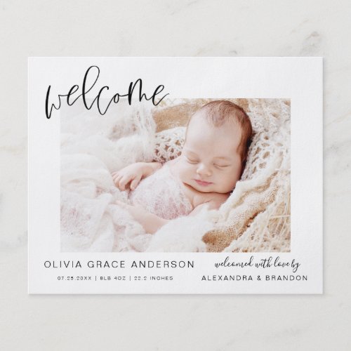 Budget Simple Baby Announcement Photo Collage Flye Flyer