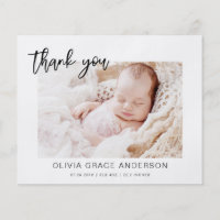 Budget Simple Baby Thank You Photo Collage Flyer
