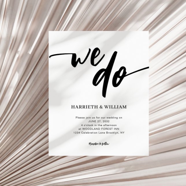 BUDGET Simple Black and White Script We Do Wedding (Creator Uploaded)