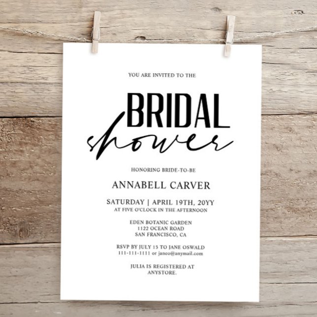 Budget Simple Bridal Shower Invitation (Creator Uploaded)