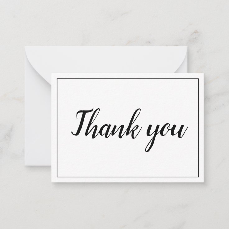 BUDGET Simple Business Thank You Note | Zazzle