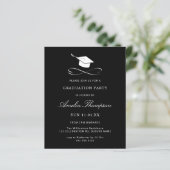 Budget Simple Elegant Black and White Graduation  (Standing Front)