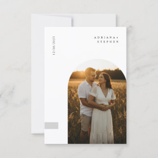 Budget Simple Elegant Minimalist Photo Wedding Invitation