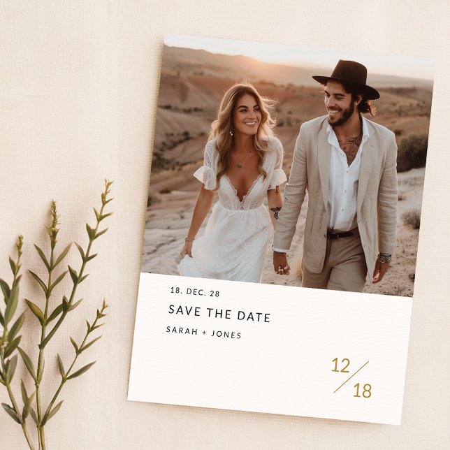 Budget Simple Elegant Photo Save the Date (Creator Uploaded)
