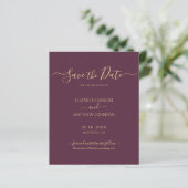 Budget Simple Elegant Script Save The Date Flyer (Standing Front)