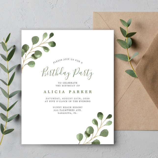 Budget simple eucalyptus birthday party (Creator Uploaded)