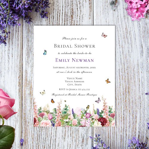 Budget Simple Floral Butterfly Bridal Shower
