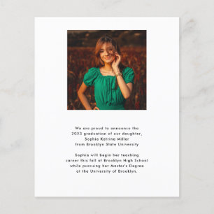 Budget Simple Graduate Cap 2 Photo Graduation Card