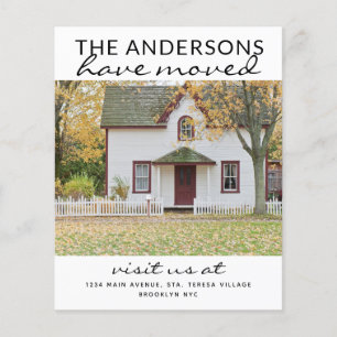 Budget Simple Home Photo Moving Black Announcement