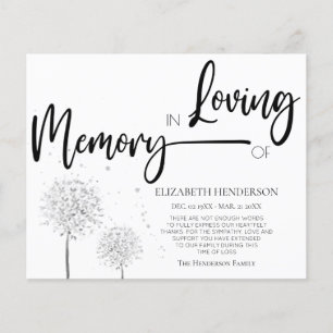 Budget Simple in loving memory Sympathy Flyer