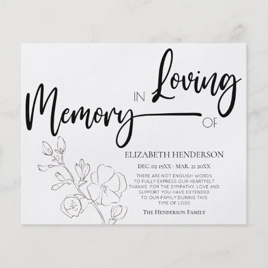 Budget Simple in loving memory Sympathy Flyer | Zazzle.com