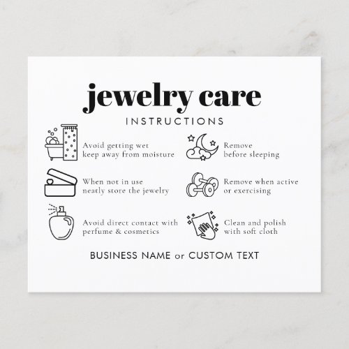 Budget Simple Jewelry Care Thank You Business 