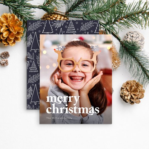 Budget Simple Merry Christmas Photo Holiday Flyer