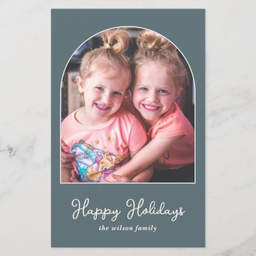 Budget Simple Modern Arch Photo Holiday Card