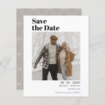 Budget Simple Modern Photo Save The Date Cards