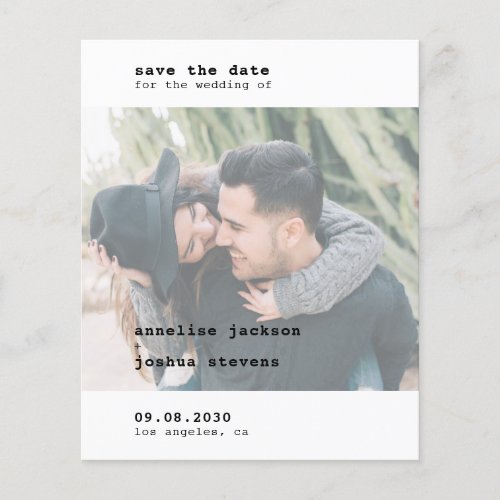 Budget simple modern photo wedding save the date