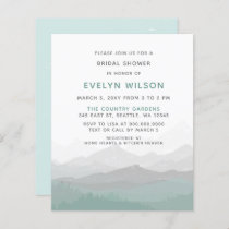 Budget Simple Mountain Bridal Shower Invitation