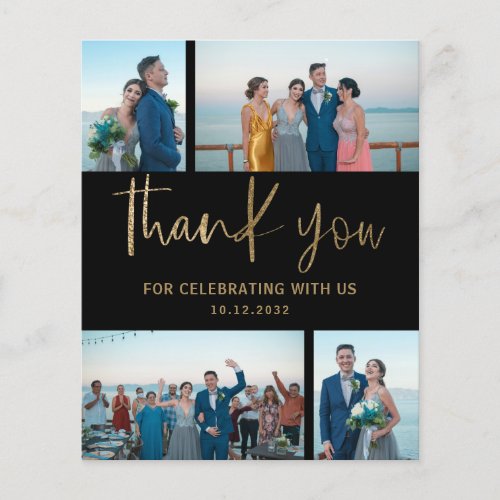 Budget Simple Photo Collage Thank you Wedding