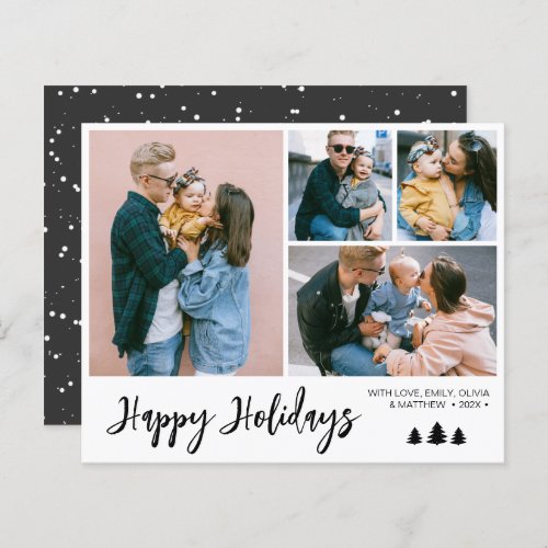 Budget Simple Photo Snowy Christmas Holiday Paper 