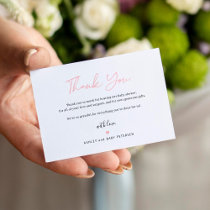Budget simple script baby shower thank you note card