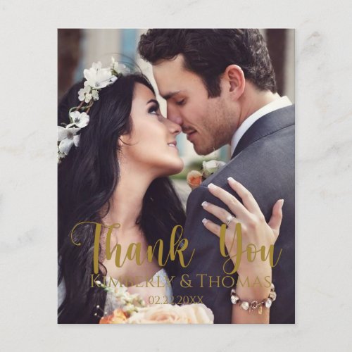 Budget Simple Script Wedding Thank You Cards Flyer
