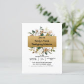 Budget Simple thanksgiving invitation. Paper Sheet (Standing Front)