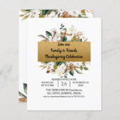 Budget Simple thanksgiving invitation. Paper Sheet (Front/Back)