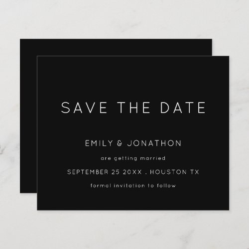 Budget Simple Typography White Black Save The Date