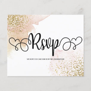 Budget Simple Watercolor RSVP card. Flyer