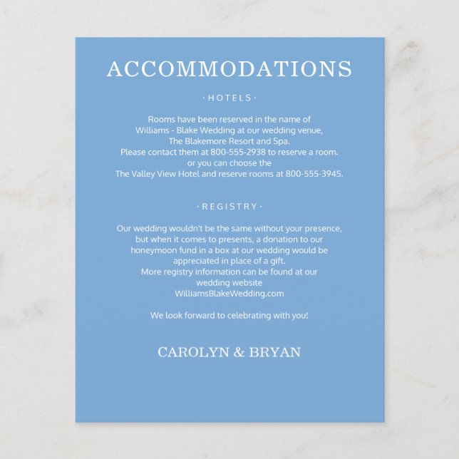 Budget Simple Wedding Details  Flyer (Front)