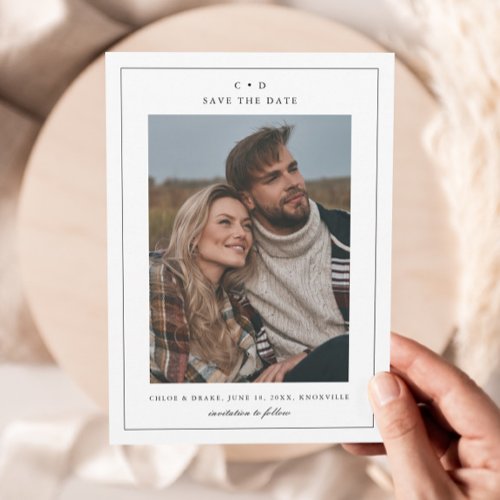 Budget Simple Wedding Photo Save the Date