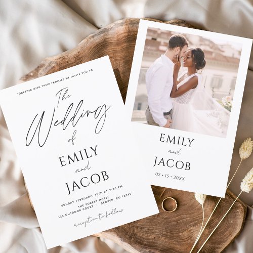 Budget Simple Wedding Photo Script Typography Flyer